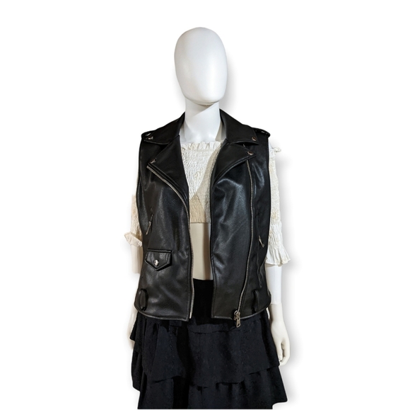 Zara Faux Leather Vest - Picture 3 of 6